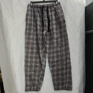 Izod Black and White Plaid Men's Pajama Pants